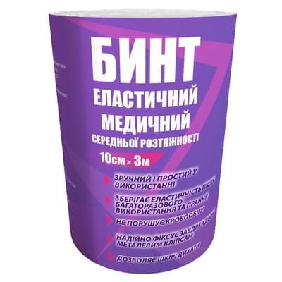 Бинт еластичний Teta середньої розтяжності 3 м х 10 см