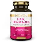 Novel Витамины Hair, Skin and Nails + Biotin Волосы, кожа и ногти таблетки жев. №60