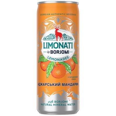 Вода мінеральна Боржомі Limonati Мандарин банка 0,33 л