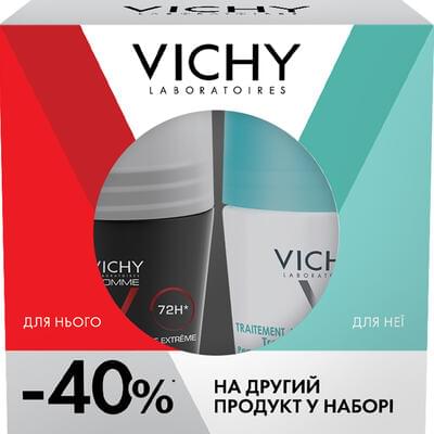 Набір Vichy Бом дезодорант жіночий кульковий 48 годин + чоловічий 72 години 2025