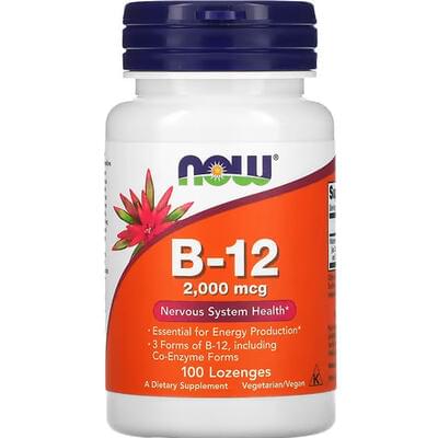 Now Вітамін В-12 льодяники №100