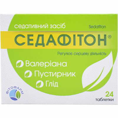 Седафітон таблетки №24 (2 блістери х 12 таблеток)