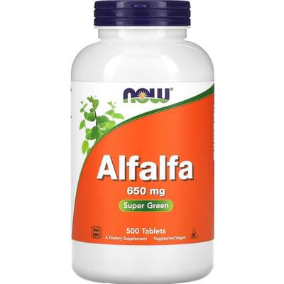 Now Люцерна сертифікована органічна по 650 мг №500