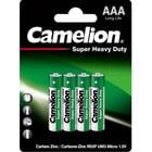Батарейки Camelion R03Р-BP4 Green AAA экономные солевые 4 шт.