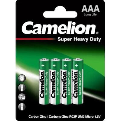 Батарейки Camelion R03Р-BP4 Green AAA экономные солевые 4 шт.