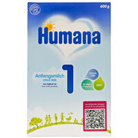 Суміш суха молочна Humana 1 з пребіотиками з народження до 6 місяців 600 г
