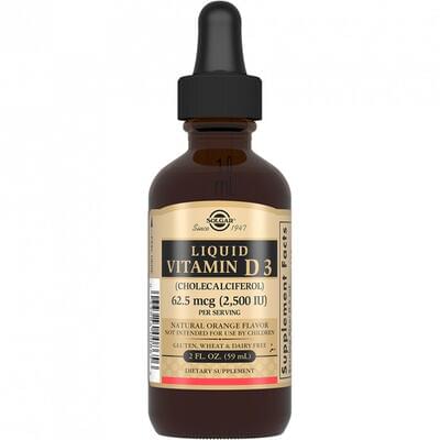Solgar Витамин Д3 жидкий 2500 МЕ по 59 мл (флакон)