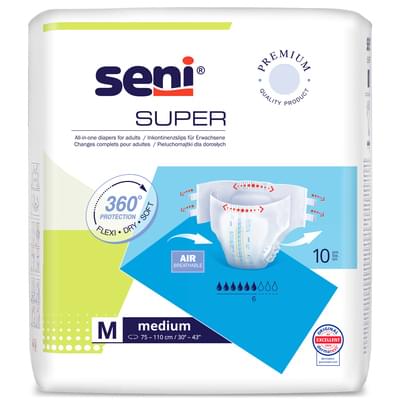 Подгузники для взрослых Seni Super Medium Air размер M/2 10 шт.
