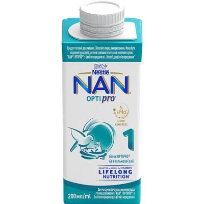 Смесь молочная NAN 1 Optipro с рождения жидкая 200 мл