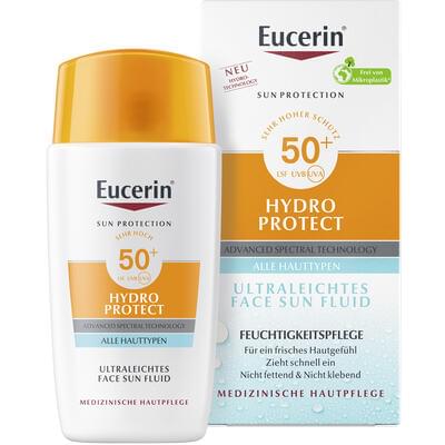 Флюїд Eucerin Hydro Protect SPF 50+ сонцезахисний ультралегкий для зволоження шкіри 50 мл