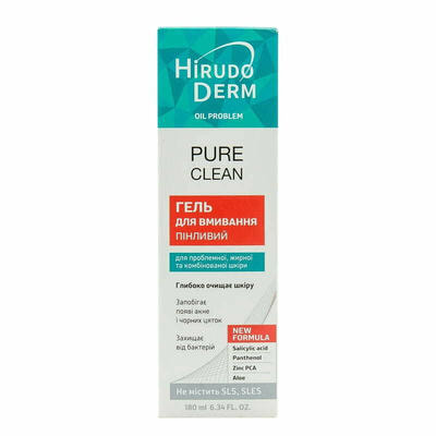 Гель для вмивання Hirudo Derm Oil Problem Pure Clean пінний 180 мл