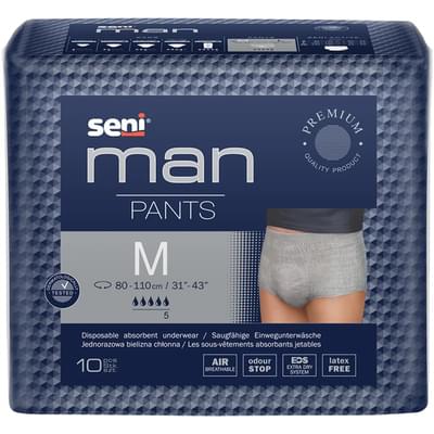 Подгузники-трусы для взрослых Seni Man Pants Medium для мужчин размер 2 10 шт.