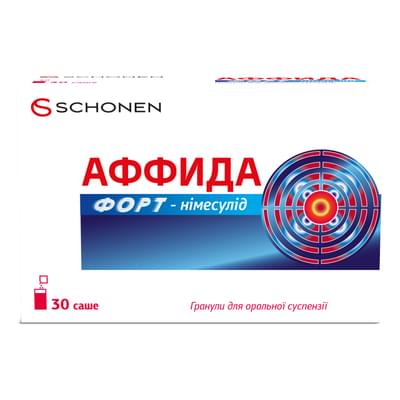 Аффида Форт-німесулід гранули д/орал. суспензії 100 мг по 2 г №30 (саше)