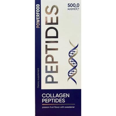 Пептиды коллагена Powerfood со вкусом маракуи с подсластителем по 500 мл (флакон)