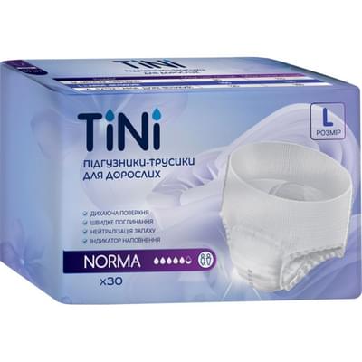 Подгузники-трусы для взрослых Tini Norma размер L 30 шт.
