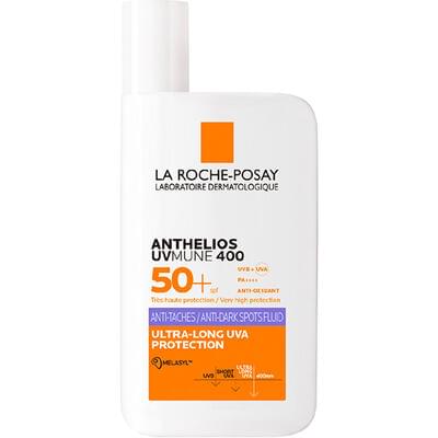 Флюид для лица La Roche-Posay Anthelios UVA 400 SPF 50+ солнцезащитный легкий корректирующий против гиперпигментации кожи 50 мл