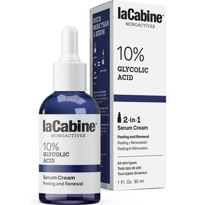 Крем-сироватка для обличчя La Cabine 10% Glycolic Acid 2 in 1 з відлущуючим ефектом для відновлення шкіри 10% гліколевої кислоти 30 мл