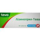 Лизиноприл-Тева таблетки по 10 мг №30 (3 блистера х 10 таблеток)