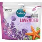 Мочалка для тела банная Balmy Лаванда синтетическая с кусочками мыла
