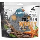 Мочалка для тела банная Balmy Древесный аромат синтетическая с кусочками мыла