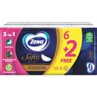 Хустbyrи паперові Zewa Softis Original 4-шарові 6 + 2 упаковки по 9 шт.