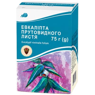 Евкаліпта прутоподібного листя Лубнифарм по 75 г (коробка з внутр. пакетом)