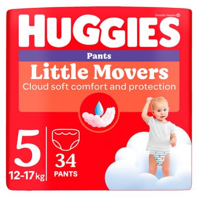 Підгузки-трусики Huggies Ultra Comfort унісекс розмір 5, 12 - 17 кг, 34 шт