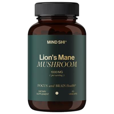 Lion's Mane Mushroom Їжовик гребінчастий Mind Shi по 1000 мг капсули №60 (флакон)