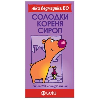 Солодки корня сироп Борщаговский Хфз 250 мг / 5 мл по 200 мл (флакон)