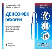 Дексофен раствор д/ин. 25 мг/мл по 2 мл №5 (ампулы)