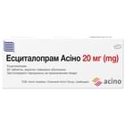Есциталопрам Асіно таблетки по 20 мг №60 (6 блістерів х 10 таблеток)