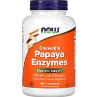 NOW Папаин Papaya Enzymes жевательные леденцы №360