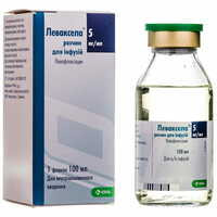 Леваксела розчин д/інф. 5 мг/мл по 100 мл (флакон)