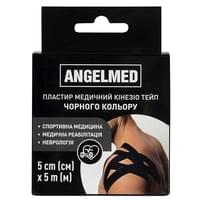 Купить Пластырь медицинский Angelmed Кинезио тейп черный 5 м х 5 см 1 шт. Пластырь медицинский Angelmed Кинезио тейп черный 5 м х 5 см 1 шт.