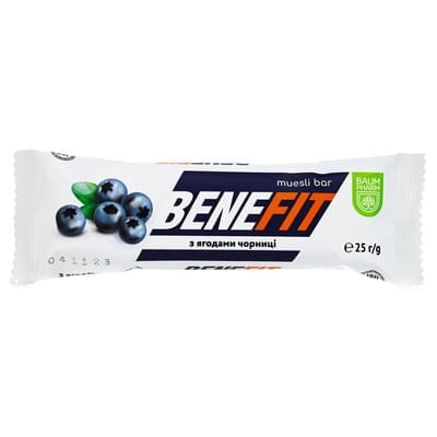 Батончик Бенефит Baum Pharm с ягодами черники 25 г