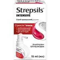 Стрепсилс Интенсив спрей оромукозный 8,75 мг/доза по 15 мл (флакон)