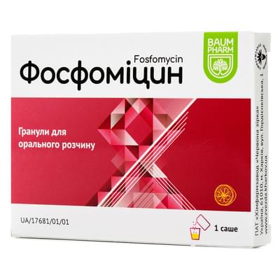 Фосфомицин Baum Pharm гранулы д/орал. раствора по 3 г (саше)