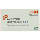 Аксетин порошок д/ин. по 1,5 г №10 (флаконы)