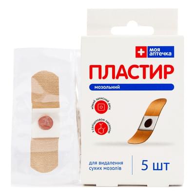 Пластырь мозольный Моя Аптечка 2 см х 6 см 5 шт.