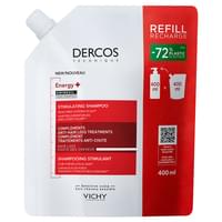 Шампунь для волосся Vichy Деркос Енерджи+ тонізуючий з амінексилом та ніацинамідом для боротьби з випадінням волосся рефіл 400 мл