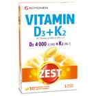 Купити Зест Vitamin D3 4000 + К2 капсули №30 (2 блістери х 15 капсул) Зест Vitamin D3 4000 + К2 капсули №30 (2 блістери х 15 капсул)
