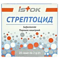 Стрептоцид порошок нашкір. по 2 г №20 (саше)