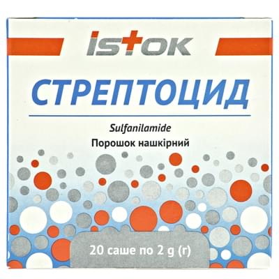Стрептоцид порошок нашкір. по 2 г №20 (саше)