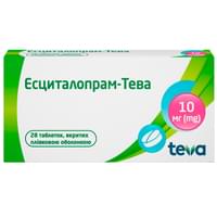 Эсциталопрам-Тева таблетки по 10 мг №28 (2 блистера х 14 таблеток)