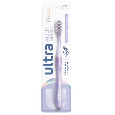 Зубная щетка Fesco Ultra Multibrush фиолетовая мягкая 1 шт.