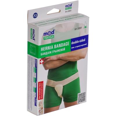 Бандаж протигрижовий паховий Медтекстиль 5001 ліво- та правосторонній розмір XL люкс