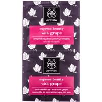 Маска для лица Apivita Express Beauty против морщин для кожи вокруг глаз с виноградом по 2 мл 2 шт.