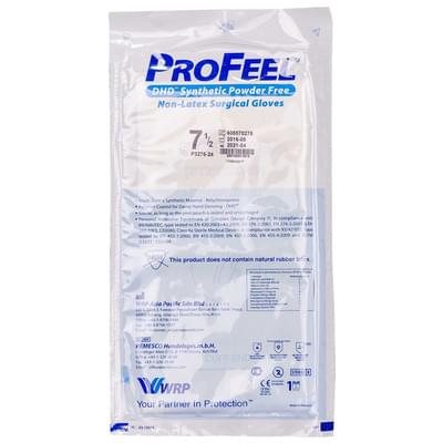 Перчатки хирургические ProFeel DHD Synthetic Powder Free материал полихлоропрен стерильные неприпудренные полимерные размер 7,5 пара
