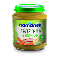 Пюре мясо-овощное Hamanek Телятина с овощами с 5-ти месяцев 190 г