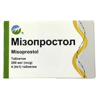 Купить Мизопростол таблетки по 200 мкг №4 (блистер) Мизопростол таблетки по 200 мкг №4 (блистер)